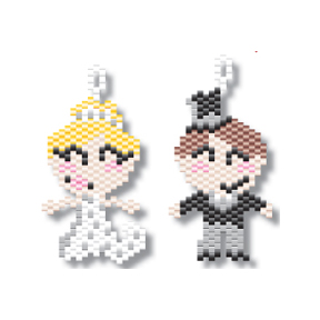 bride and groom beaded charm patterns
