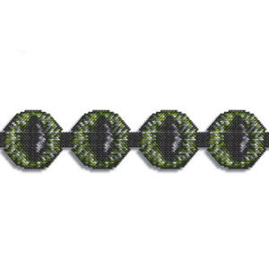 green dragon iris sculptured brick stitch beading pattern bracelet