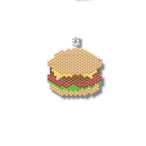 hamburger earring brick stitch beading pattern
