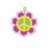 peace flower earring beading pattern PDF