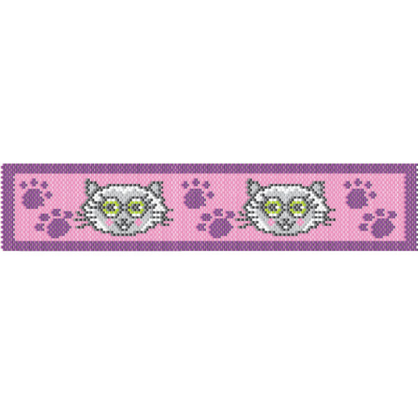 cute kitties kittens bracelet peyote beading pattern