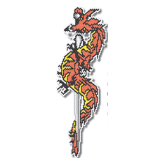 dragon and sword fighter bracelet beading pattern