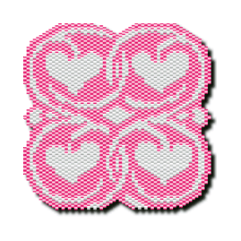 entwinted hearts amulet beading pattern