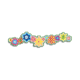 fun flowers bracelet beading pattern brick stitch