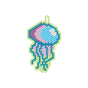 jellyfish earring beading pattern brick stitch