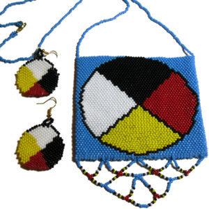 medicine wheel amulet and earrings beading patterns