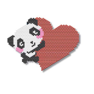 panda love pendant beading