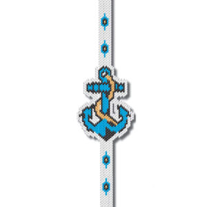 nautical beading pattern anchor bracelet sculptured brick stitch