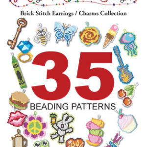 35 brick stitch earrings or charms beading pattern collection