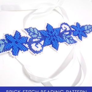 brick stitch flower accessory beading pattern