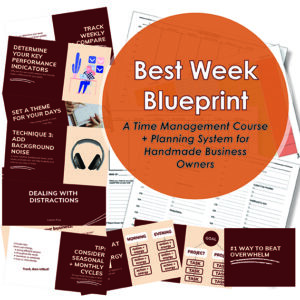 best week blueprint time management course and planner for handmade etsy business owners ecommerce seller goal setting plan