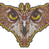 owl eyes butterfly brick stitch pendant beading pattern