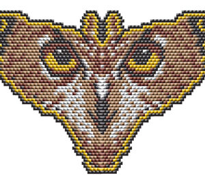 owl eyes butterfly brick stitch pendant beading pattern
