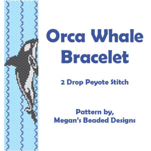orca whale cuff bracelet 2-drop peyote bracelet beading pattern