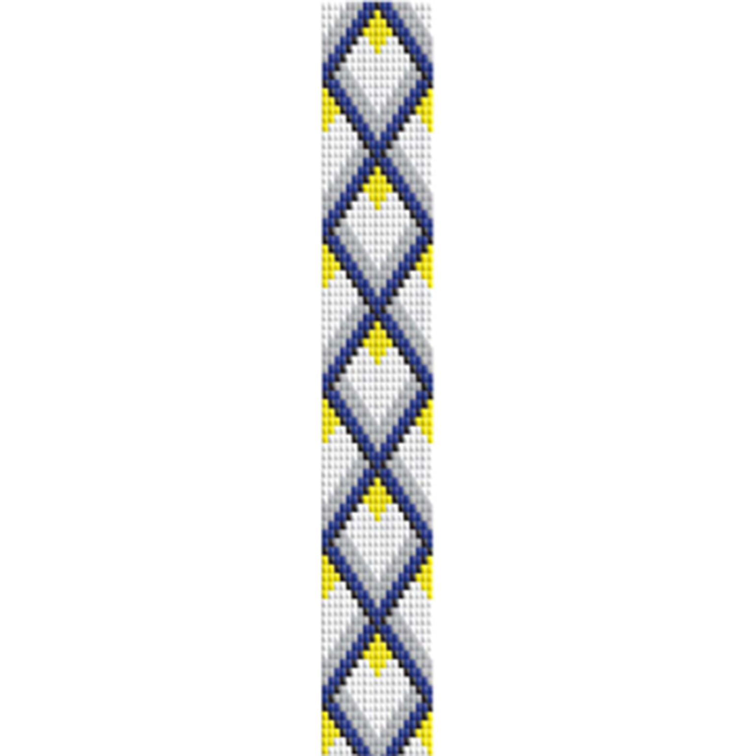 Repeatable Rippling Diamonds Bead Loom Pattern - Megan's Beaded Designs