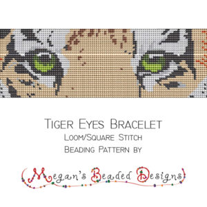 tiger eyes bead loom bracelet beading pattern
