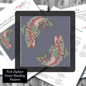 chinook salmon fish lighter cover peyote even count beading pattern design PDF download